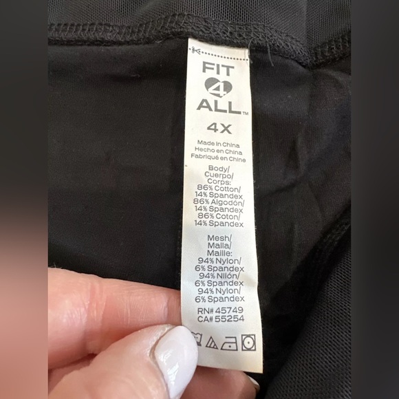 Fit 4 All by Carrie Wightman 4X Smooth Waist Split Front Hem Leg Pant Black NEW - Picture 5 of 10